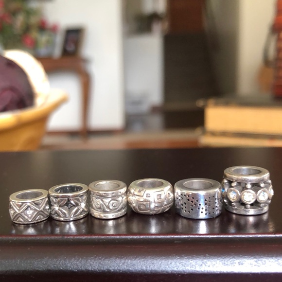 Set of 6 misc Brighton spacer bead charms - Picture 2 of 7